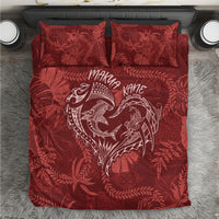 Hawaii Father's Day Vintage Lei Bedding Set Hauoli la Makuakane - Red LT7 Red - Polynesian Pride