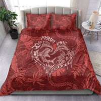 Hawaii Father's Day Vintage Lei Bedding Set Hauoli la Makuakane - Red LT7 - Polynesian Pride