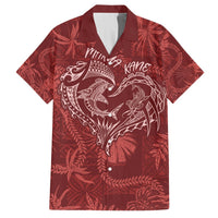 Hawaii Father's Day Vintage Lei Hawaiian Shirt Hauoli la Makuakane - Red LT7 Red - Polynesian Pride
