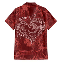 Hawaii Father's Day Vintage Lei Hawaiian Shirt Hauoli la Makuakane - Red LT7 - Polynesian Pride