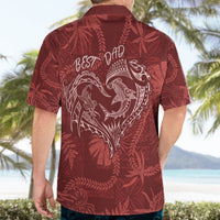 Hawaii Father's Day Vintage Lei Hawaiian Shirt Hauoli la Makuakane - Red LT7 - Polynesian Pride