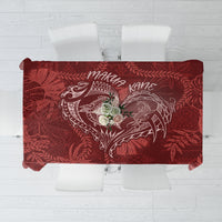 Hawaii Father's Day Vintage Lei Tablecloth Hauoli la Makuakane - Red LT7 Red - Polynesian Pride