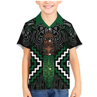 Maori Taiaha Pounamu Whakairo Personalized Family Matching Mermaid Dress and Hawaiian Shirt Jade Poutama Motifs