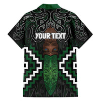 Maori Taiaha Pounamu Whakairo Personalized Family Matching Short Sleeve Bodycon Dress and Hawaiian Shirt Jade Poutama Motifs