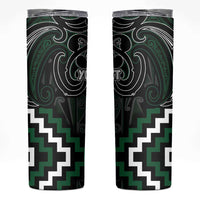 Maori Taiaha Pounamu Whakairo Personalized Skinny Tumbler Jade Poutama Motifs