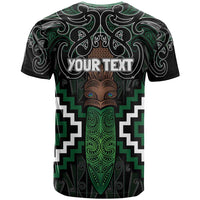 Maori Taiaha Pounamu Whakairo Personalized T Shirt Jade Poutama Motifs