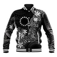 Black Kuki Airani Tapakau Baseball Jacket Tribal Anchor Mix Tiare
