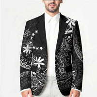 Black Kuki Airani Tapakau Blazer Tribal Anchor Mix Tiare LT7 - Polynesian Pride