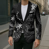 Black Kuki Airani Tapakau Blazer Tribal Anchor Mix Tiare LT7 - Polynesian Pride