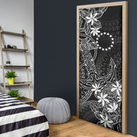 Black Kuki Airani Tapakau Door Cover Tribal Anchor Mix Tiare
