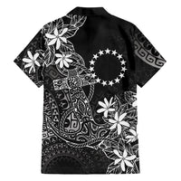Black Kuki Airani Tapakau Family Matching Mermaid Dress and Hawaiian Shirt Tribal Anchor Mix Tiare LT7 Dad's Shirt - Long Sleeve Black - Polynesian Pride