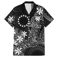 Black Kuki Airani Tapakau Family Matching Off The Shoulder Long Sleeve Dress and Hawaiian Shirt Tribal Anchor Mix Tiare LT7 Dad's Shirt - Short Sleeve Black - Polynesian Pride