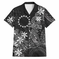 Black Kuki Airani Tapakau Hawaiian Shirt Tribal Anchor Mix Tiare LT7 Black - Polynesian Pride