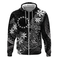 Black Kuki Airani Tapakau Hoodie Tribal Anchor Mix Tiare