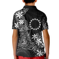Black Kuki Airani Tapakau Kid Polo Shirt Tribal Anchor Mix Tiare LT7 - Polynesian Pride