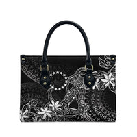 Black Kuki Airani Tapakau Leather Bag Tribal Anchor Mix Tiare