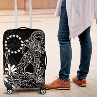 Black Kuki Airani Tapakau Luggage Cover Tribal Anchor Mix Tiare