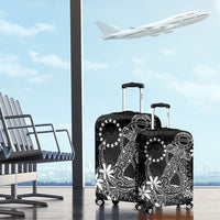 Black Kuki Airani Tapakau Luggage Cover Tribal Anchor Mix Tiare
