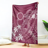 Maroon Kuki Airani Tapakau Blanket Tribal Anchor Mix Tiare LT7 - Polynesian Pride