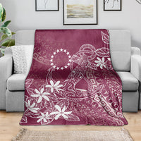 Maroon Kuki Airani Tapakau Blanket Tribal Anchor Mix Tiare LT7 - Polynesian Pride