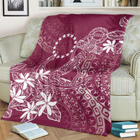 Maroon Kuki Airani Tapakau Blanket Tribal Anchor Mix Tiare LT7 - Polynesian Pride