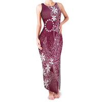 Maroon Kuki Airani Tapakau Family Matching Tank Maxi Dress and Hawaiian Shirt Tribal Anchor Mix Tiare