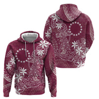 Maroon Kuki Airani Tapakau Hoodie Tribal Anchor Mix Tiare