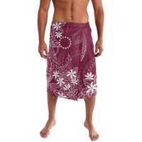 Maroon Kuki Airani Tapakau Lavalava Tribal Anchor Mix Tiare LT7 Maroon - Polynesian Pride