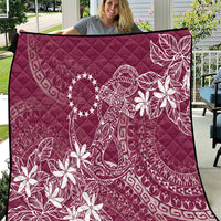 Maroon Kuki Airani Tapakau Quilt Tribal Anchor Mix Tiare LT7 Maroon - Polynesian Pride