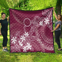 Maroon Kuki Airani Tapakau Quilt Tribal Anchor Mix Tiare LT7 - Polynesian Pride