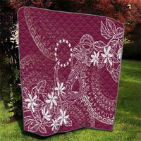 Maroon Kuki Airani Tapakau Quilt Tribal Anchor Mix Tiare LT7 - Polynesian Pride