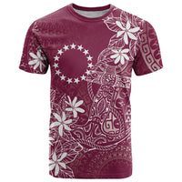 Maroon Kuki Airani Tapakau T Shirt Tribal Anchor Mix Tiare