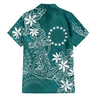 Teal Kuki Airani Tapakau Family Matching Mermaid Dress and Hawaiian Shirt Tribal Anchor Mix Tiare