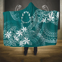 Teal Kuki Airani Tapakau Hooded Blanket Tribal Anchor Mix Tiare