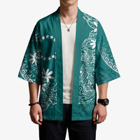 Teal Kuki Airani Tapakau Kimono Tribal Anchor Mix Tiare
