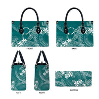 Teal Kuki Airani Tapakau Leather Bag Tribal Anchor Mix Tiare