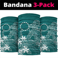 Teal Kuki Airani Tapakau Neck Gaiter Tribal Anchor Mix Tiare