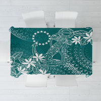 Teal Kuki Airani Tapakau Tablecloth Tribal Anchor Mix Tiare