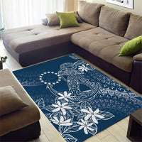 Navy Kuki Airani Tapakau Area Rug Tribal Anchor Mix Tiare