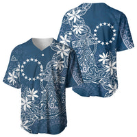Navy Kuki Airani Tapakau Baseball Jersey Tribal Anchor Mix Tiare