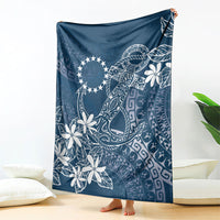 Navy Kuki Airani Tapakau Blanket Tribal Anchor Mix Tiare