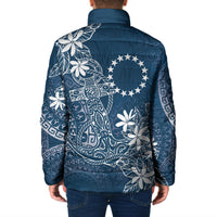 Navy Kuki Airani Tapakau Padded Jacket Tribal Anchor Mix Tiare LT7 - Polynesian Pride