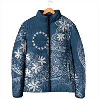 Navy Kuki Airani Tapakau Padded Jacket Tribal Anchor Mix Tiare LT7 - Polynesian Pride