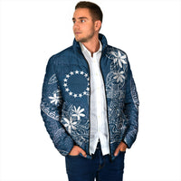 Navy Kuki Airani Tapakau Padded Jacket Tribal Anchor Mix Tiare LT7 - Polynesian Pride
