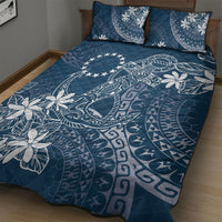 Navy Kuki Airani Tapakau Quilt Bed Set Tribal Anchor Mix Tiare