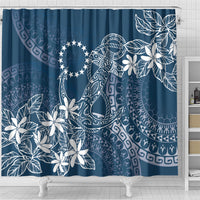 Navy Kuki Airani Tapakau Shower Curtain Tribal Anchor Mix Tiare