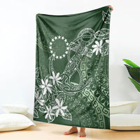Sage Green Kuki Airani Tapakau Blanket Tribal Anchor Mix Tiare