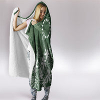 Sage Green Kuki Airani Tapakau Hooded Blanket Tribal Anchor Mix Tiare LT7 - Polynesian Pride