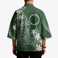 Sage Green Kuki Airani Tapakau Kimono Tribal Anchor Mix Tiare