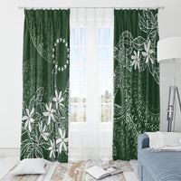 Sage Green Kuki Airani Tapakau Window Curtain Tribal Anchor Mix Tiare